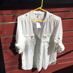 Special sale price! NWT beautiful white blouse